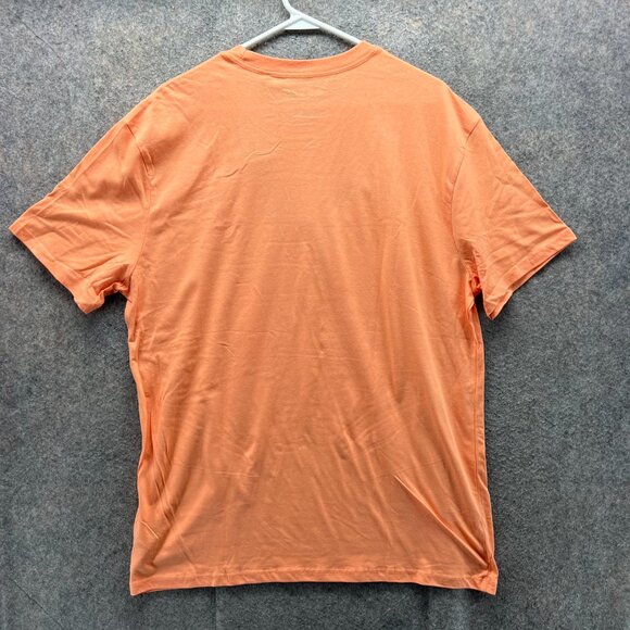 Guess Shirt Mens XL Orange Crewneck Spell Out Logo Cotton Extra Large Tee New - Picture 9 of 11